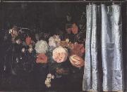 Flower Still Life with Curtain (mk14) SPELT, Adrian van der